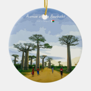 Ornamento De Cerâmica Avenida dos Baobás, Madagascar - Paisagem
