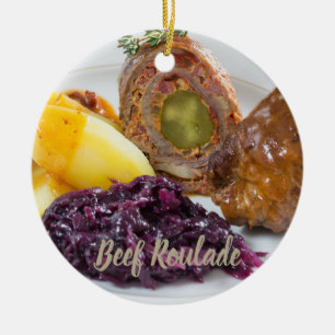 Ornamento De Cerâmica Aves de capoeira com batatas e cozinha de repolho
