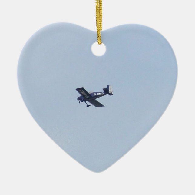 Ornamento De Cerâmica Avião Claro Vans RV-7 (Frente)