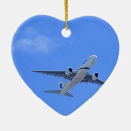 Ornamento De Cerâmica Avião Comercial