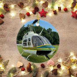 Ornamento De Cerâmica Avião de Aviação Foto Natal Personalizado Cer