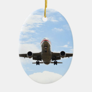 Ornamento De Cerâmica Avião de Passageiros