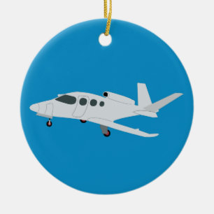 Ornamento De Cerâmica Avião Jet