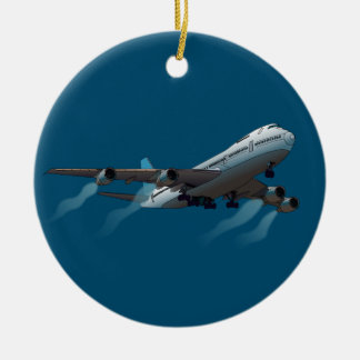 Ornamento De Cerâmica Avião. Jumbo.