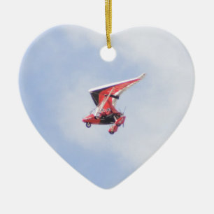 Ornamento De Cerâmica Avião Microlight