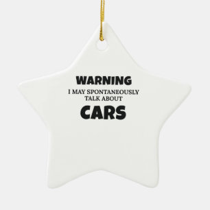 Ornamento De Cerâmica Aviso De Presente Para Entusiastas De Carro Pode F