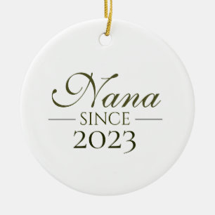 Ornamento De Cerâmica Avó Desde Design Minimalista de Ano Personalizado