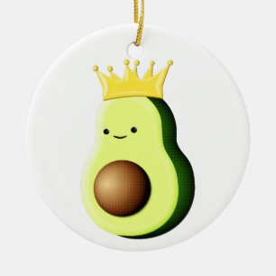 Ornamento De Cerâmica Avocado O Rei De Todas As Camisetas Frutas