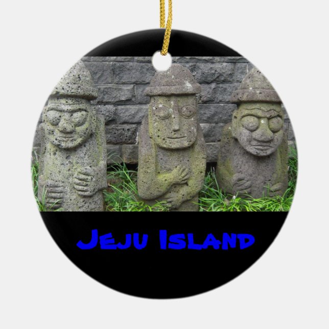 Ornamento De Cerâmica Avôs de Jeju, ilha de Jeju (Frente)