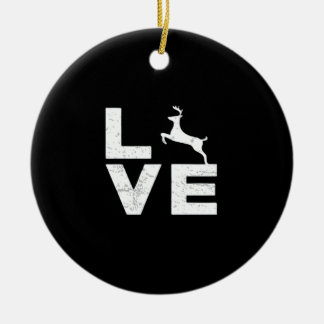 Ornamento De Cerâmica Awesome Deer Lover Trendy Aesthetic DesignOrnament