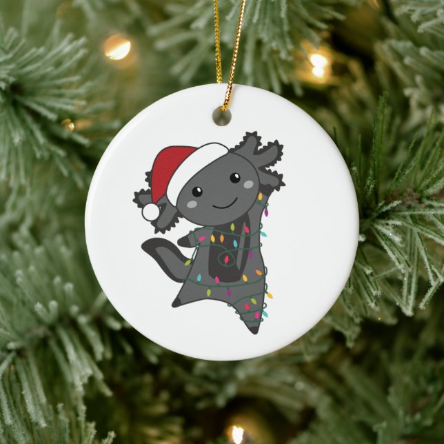 Ornamento De Cerâmica Axolotl Felry Natal Animais de inverno Axolots (Árvore)
