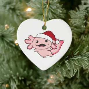Ornamento De Cerâmica Axolotl Felry Natal Axolotl
