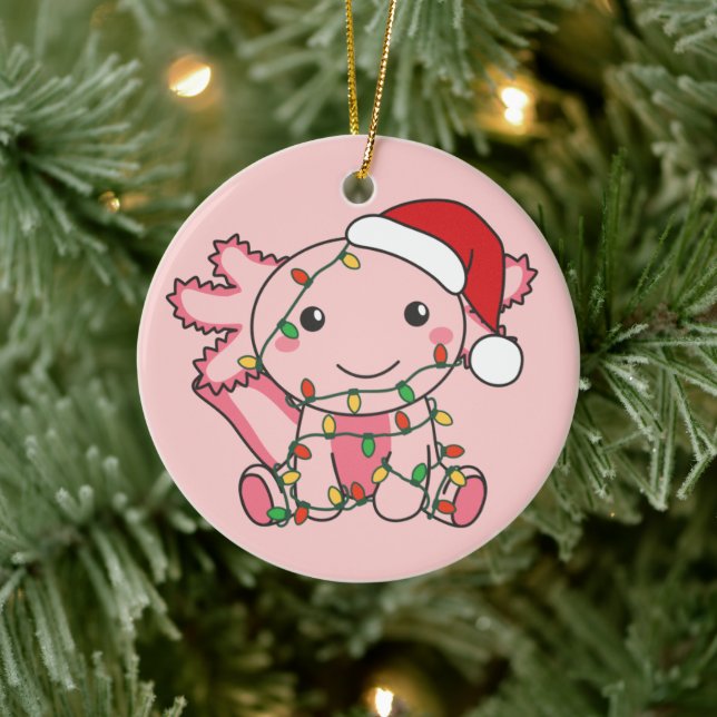 Ornamento De Cerâmica Axolotl Natal Animais de inverno Axolotls Cerâmica (Árvore)