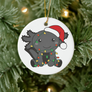 Ornamento De Cerâmica Axolotl Natal Animais de inverno Axolotls Cerâmica