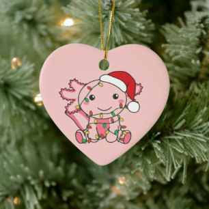 Ornamento De Cerâmica Axolotl Natal Animais de inverno Axolotls Cerâmica