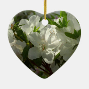 Ornamento De Cerâmica Azaleas brancas e soltas lindas flores de primaver