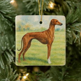 Ornamento De Cerâmica Azawakh