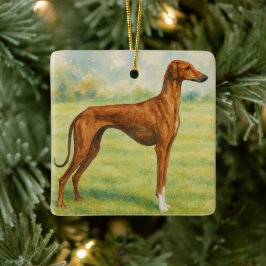 Ornamento De Cerâmica Azawakh