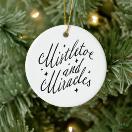 Ornamento De Cerâmica Azevinho & Milagres Natal Redondo Caprichoso