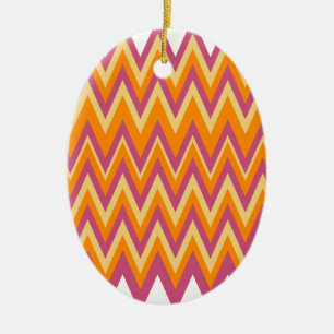 Ornamento De Cerâmica Aztec Tribal ZigZag