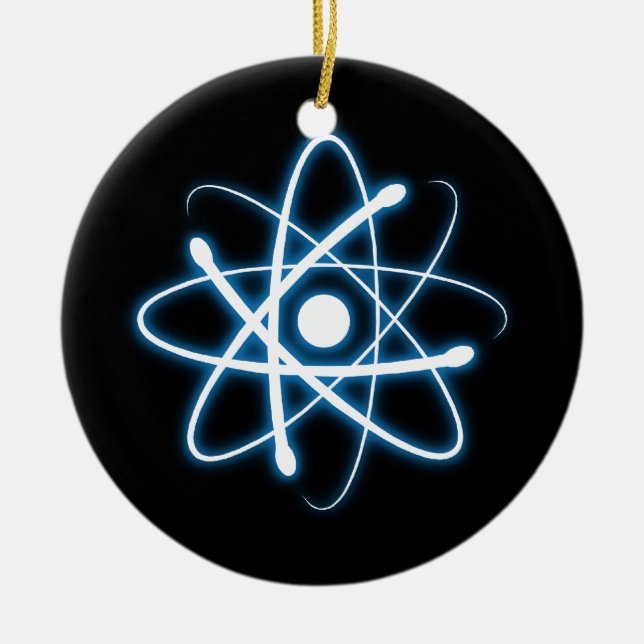 Ornamento De Cerâmica Azul Atom | GEEK (Frente)