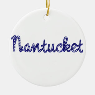 Ornamento De Cerâmica Azul de Nantucket