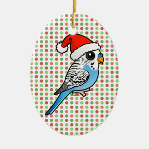 Ornamento De Cerâmica Azul papai noel