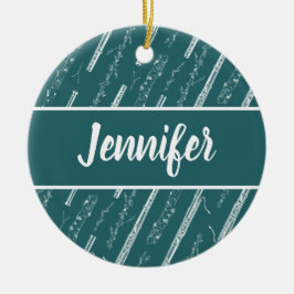 Ornamento De Cerâmica Azul Personalizado Personalizado de Oferta de Músi