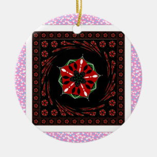 Ornamento De Cerâmica Azul-rosa, Heranças Brancas do Amor