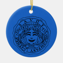 ornamento de cerâmica azul Savoy