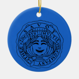 ornamento de cerâmica azul Savoy