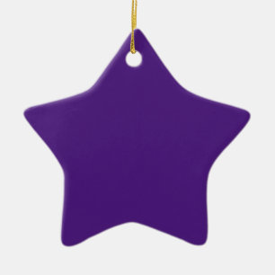 Ornamento De Cerâmica Azul-violeta (roda de cores) (cor sólida)