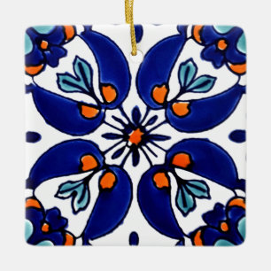 Ornamento De Cerâmica Azulejo mexicano Talavera Terracotta nº 1