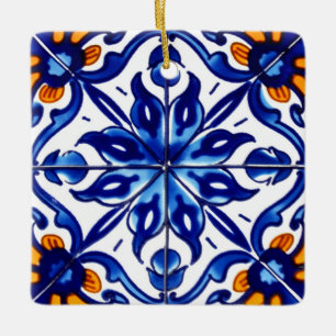 Ornamento De Cerâmica Azulejo mexicano Talavera Terracotta nº 8