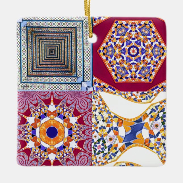 Ornamento De Cerâmica Azulejos Azulejos geométricos com torção CG (Frente)