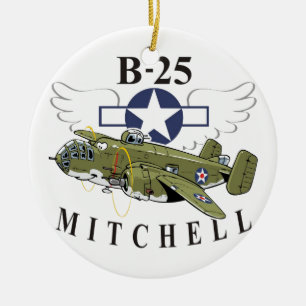 Ornamento De Cerâmica B-25 Mitchell