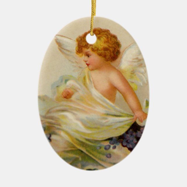 Ornamento De Cerâmica Baby Angel Ornament (Frente)