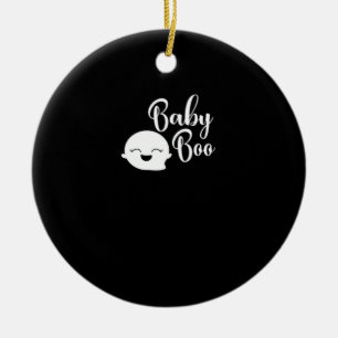 Ornamento De Cerâmica Baby Boo Halloween