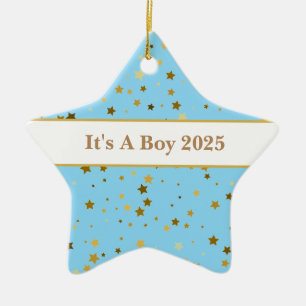 Ornamento De Cerâmica Baby Boy Star Ornament