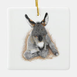 Ornamento De Cerâmica Baby Donkey Ornament