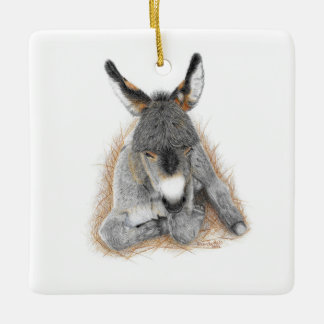 Ornamento De Cerâmica Baby Donkey Ornament