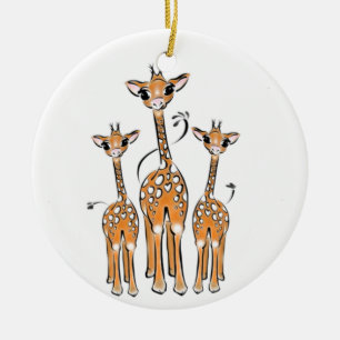 Ornamento De Cerâmica Baby Giraffe
