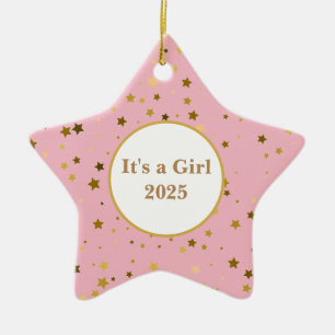 Ornamento De Cerâmica Baby Girl Star Ornament