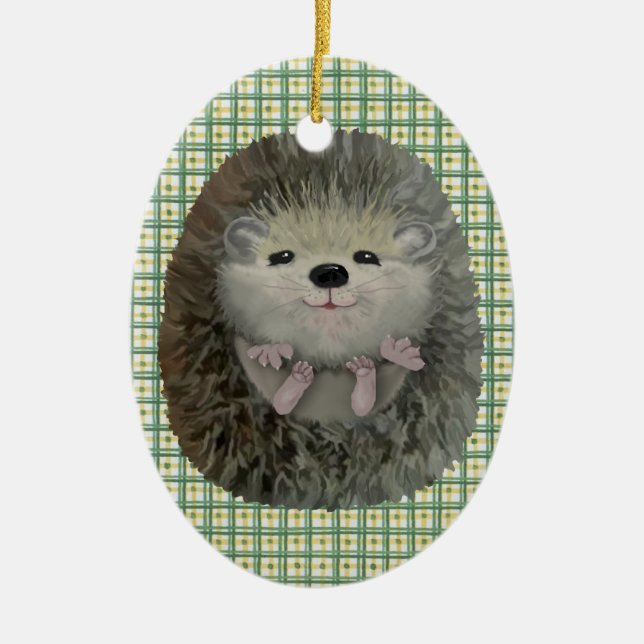 Ornamento De Cerâmica Baby Hedgehog Ornament (Frente)