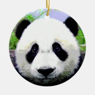 Ornamento De Cerâmica Baby Panda