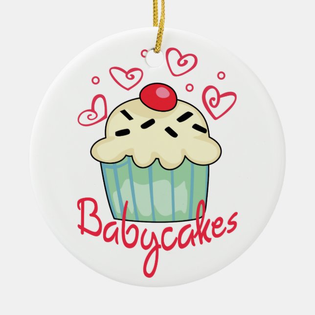 Ornamento De Cerâmica Babycakes (Frente)