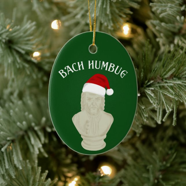 Ornamento De Cerâmica Bach Humbug Música Clássica Engraçada Pensada (Árvore)