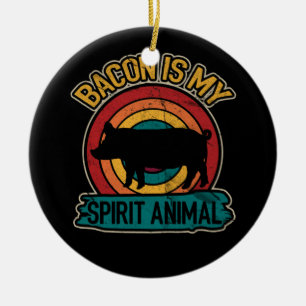 Ornamento De Cerâmica Bacon É Meu Espírito Animal Bacon Lover Grieling