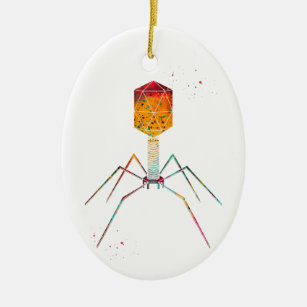 Ornamento De Cerâmica Bacteriófago