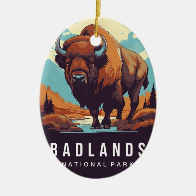 ORNAMENTO DE CERÂMICA BADLANDS NATIONAL PARK ORNAMENT (Frente)